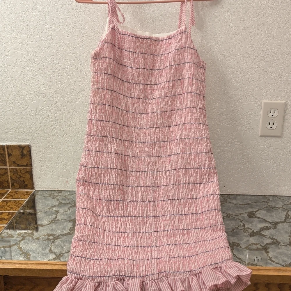 Pink Striped Womans Dress - Picture 7 of 7